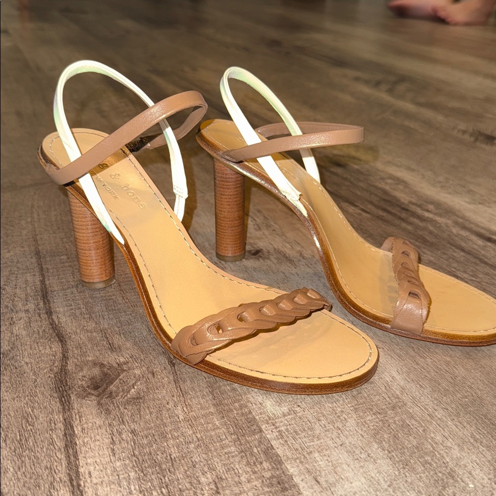 Rag & Bone Tan Leather Strappy Sandals